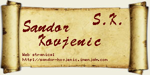 Šandor Kovjenić vizit kartica